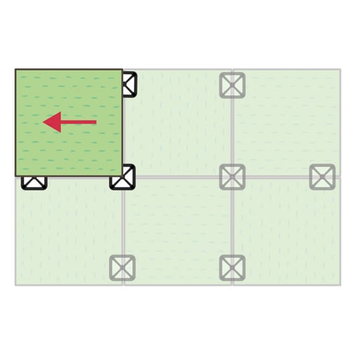 ユニット畳の敷き方