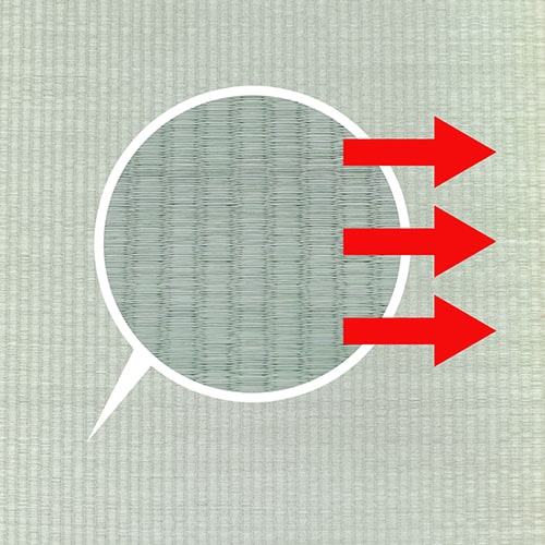 畳の目に沿って丁寧に