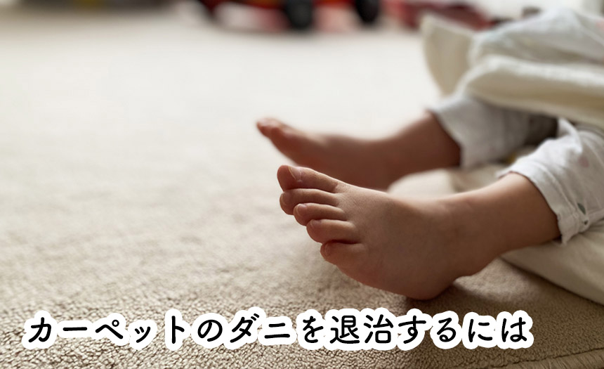 カーペットと赤ちゃんの足