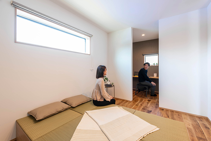 無垢床×い草で最高にリラックスできる主寝室