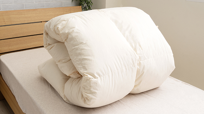 羽毛布団丸巻き