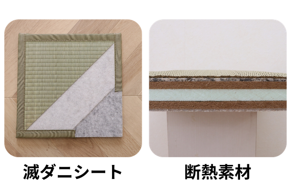 滅ダニシートと断熱材